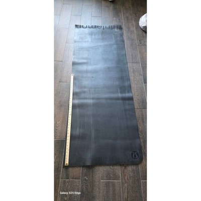 Lululemon The Mat 5mm Yoga Mat Black Reversible Natural Rubber Training Exercise