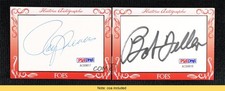 PSA/DNA 2016 Historic Friends 'N Foes Cut Roy Sievers Bob Feller COA Auto s5j