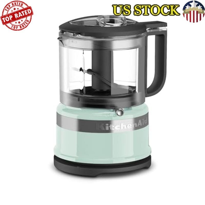3.5 Cup Food Chopper Small Processor Locking Blade Drizzle B