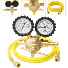 Nitrogen Regulator, CGA580 Inlet, 1/4" Flare, 0-800/4000 PSI Output with Hose