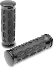 Drag Specialties Custom Rubber Grips Black 0630-0774