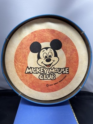 VINTAGE NOBLE COOLEY WALT DISNEY MICKEY MOUSE CLUB METAL DRUM