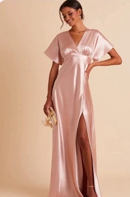 slim fit dress slacks Callie Dress in Apricot Crush Satin – Ivy City Co main image 0