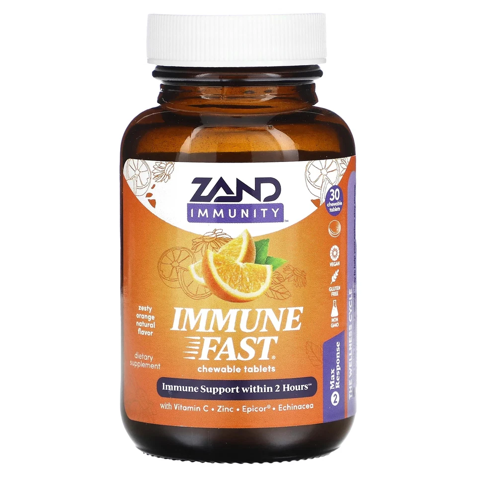 Immune Fast, naranja picante, 30 comprimidos masticables Foto 3 de 3