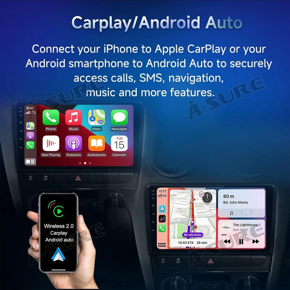 Car Stereo 8 inch for Chevy Silverado GMC Sierra 2007 2013 CarPlay Android Auto - Image 4 of 4