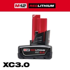Genuine Milwaukee M12 RedLithium XC3.0 3.0 Ah Battery 12V 48-11-2402 - OEM
