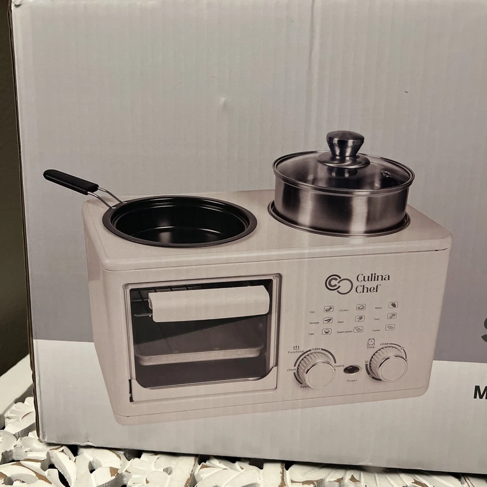 Breakfast Station Kitchen Hub 4 in 1 Grill Toaster Soup by Culina Chef NEW Box - Image 3 of 4