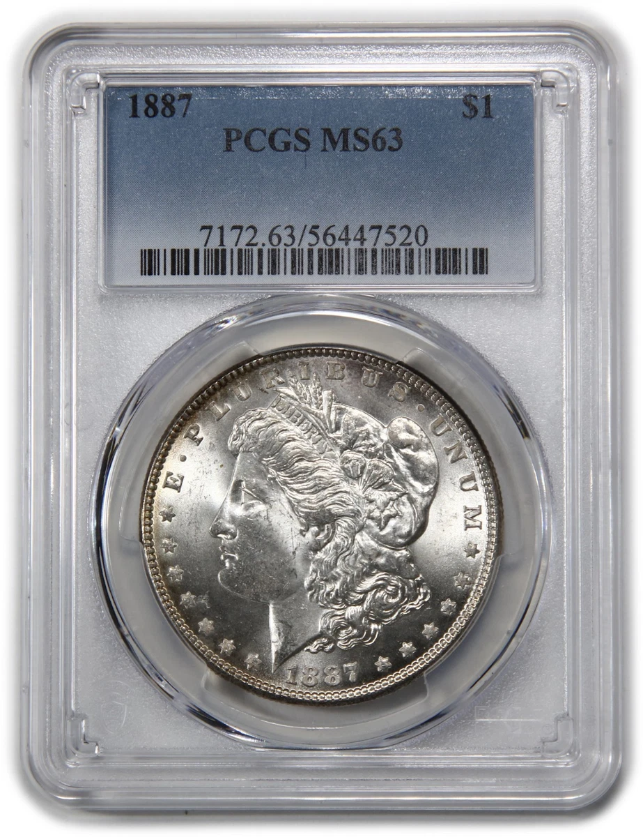 MS 63 Graded 1887 Year Morgan US Dollars (1878-1921) for sale | eBay