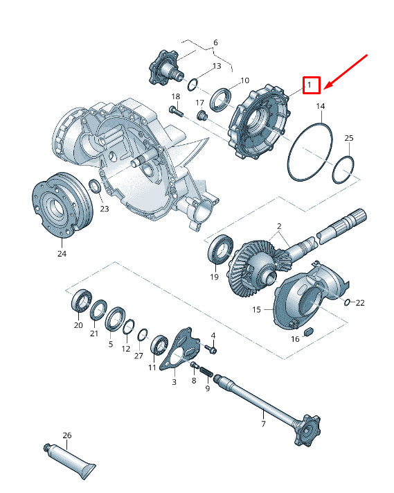 Cache différentiel d'essieu Audi A6 Avant C7 0B1409131