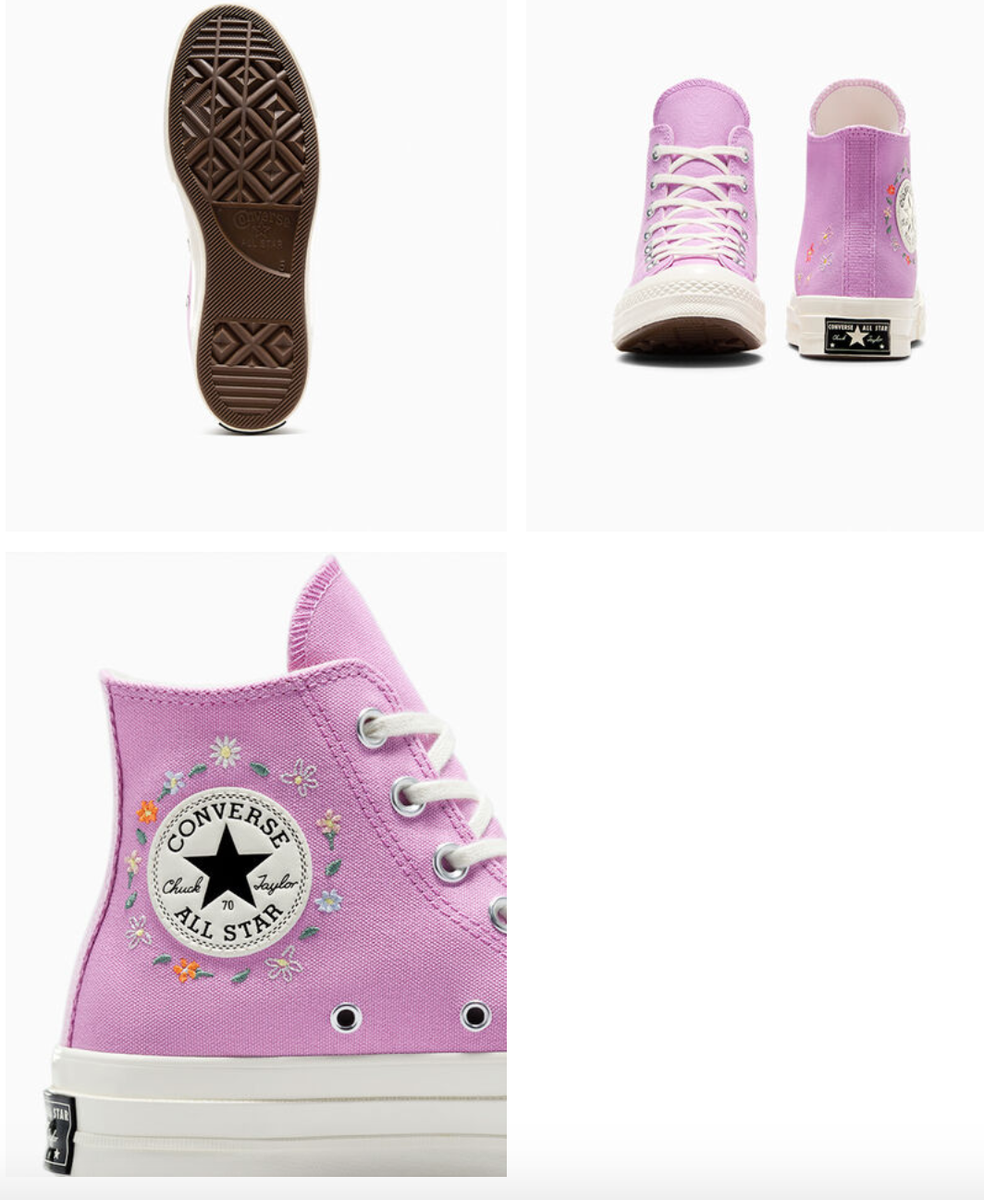 フラワー　Ｌ NEW Women's Converse Chuck 70 Hi Floral Flowers Spring Shoes