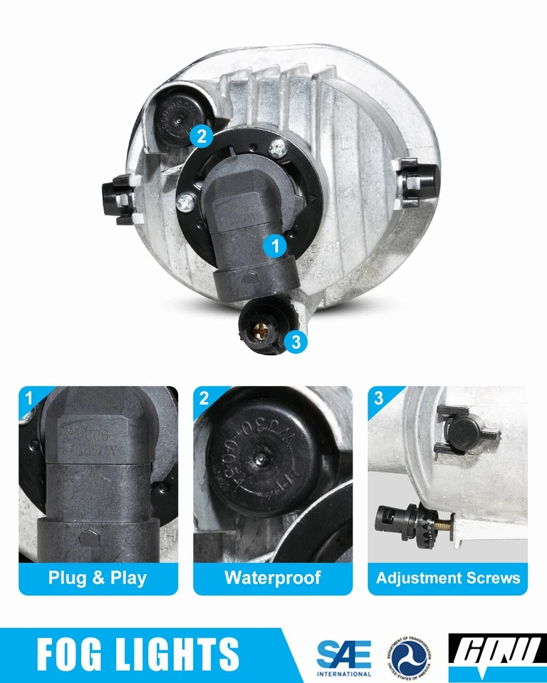 Luces antiniebla claras izquierda+derecha para Toyota Matrix Pontiac Vibe 2003-2008 Foto 3 de 4