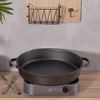 XL 30/33/35cm Cast Iron Grill Pan Round Skillet Fry Frying Griddle Pans NonStick