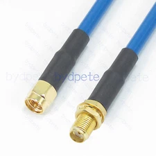 SMA Male to Female RG142U Flexible Coaxial Cable PUR Low Loss Extension 6G Lot