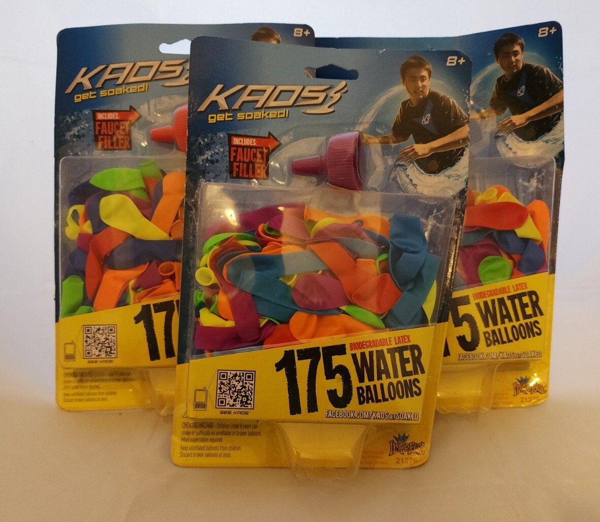 Kaos 175 Biodegradable Latex Water Balloons w/Filler by