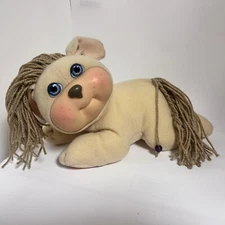 👑 VINTAGE 1992 CABBAGE PATCH KIDS CRIMP N CURL PETS  BROWN DOG CAT