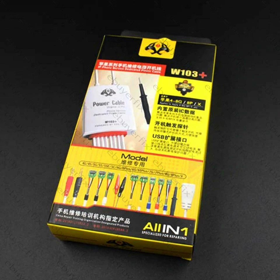 W103+ Professional DC Power Supply Test Cable for Repair iPhone & Android Models - Image 4 of 4