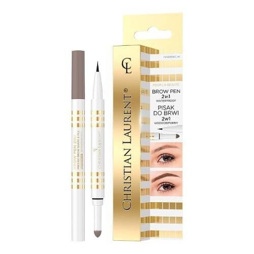 Christian Laurent Brow Pen 2in1 Cool Brown 6 & 2 in1 Warm Brown - Picture 4 of 5