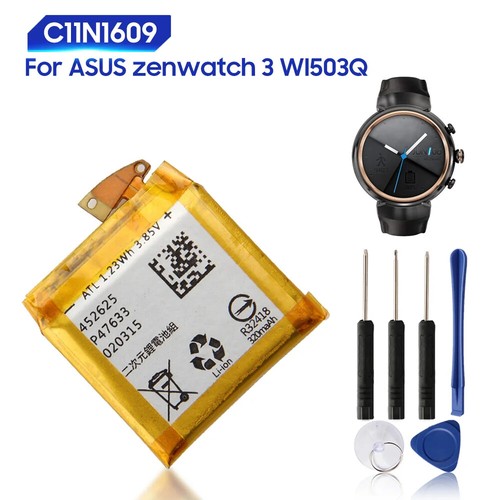 Batteria di ricambio nuova per orologio ASUS Zenwatch 3 WI503Q C11N1609 340mAh - Foto 1 di 6