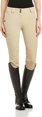 Equetech Damen Reithose Perform KS. Beige. 24 zoll
