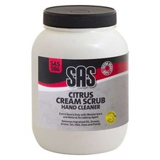 6 x 3 Litre Tubs SAS Extra Heavy Duty Citrus Cream Scrub Hand Cleaner - SAS504