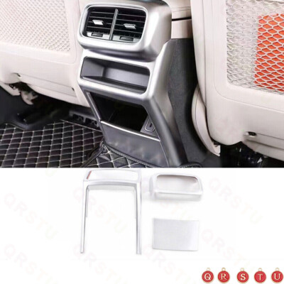 For Benz GLE GLS 2020-24 Matte Silver Car Rear Air Outlet Vent Panel Cover Trim