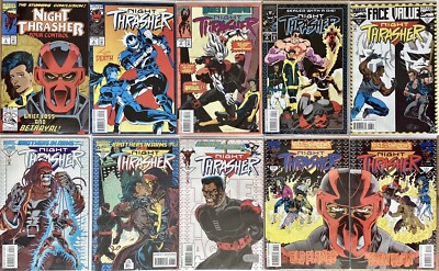 NIGHT THRASHER, MARVEL 10 COMIC BUNDLE, 1993-94, GOOD, BAGGED/BOARDED