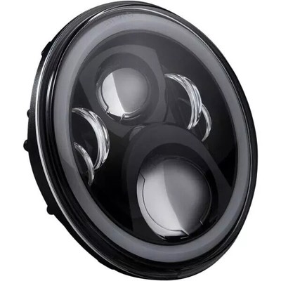 Custom Dynamics Black ProGlow 7'' LED Headlight w/ Color Halo Harley 94-13