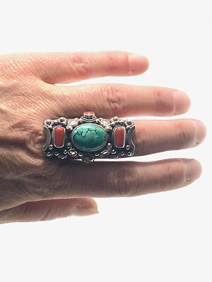 Bague Argent 925 Avec Turquoise – Taille 57 (US 8) – Neuf Sans Emballage