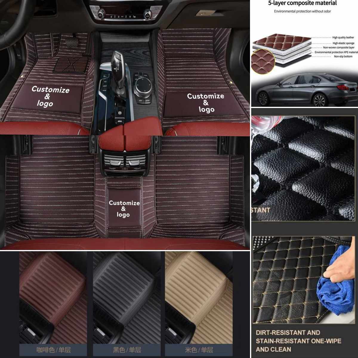 Custom Carpets For Tesla Car Floor Mats Anti-Slip All Model Liners Front & Rear