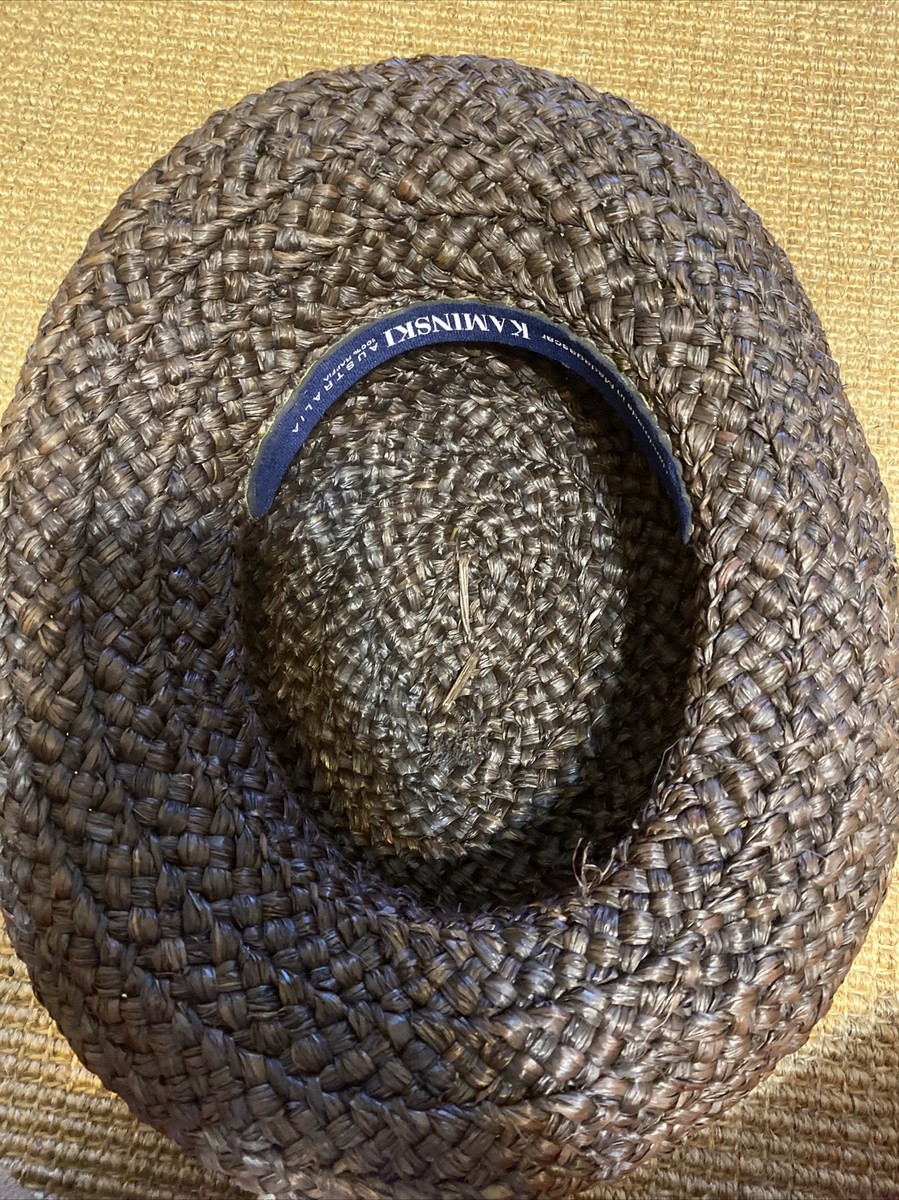 Helen Kaminski Sun Hat 100% Raffia Dark Brown Woven Black  display picture 3