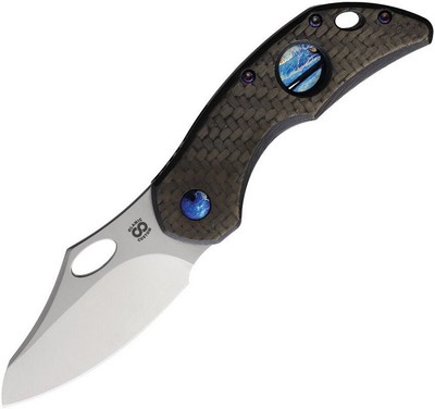 Olamic Cutlery Busker Blade Carbon Fiber Handle Pocket Knife - BCFSE692