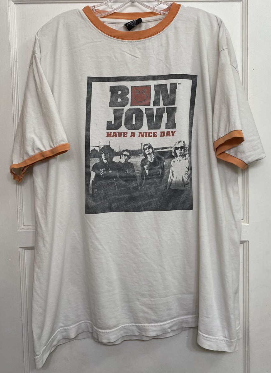 Vintage 2005 Bon Jovi Have A Nice Day Concert Tour Ringer T