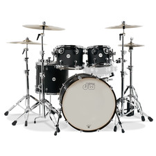 DW Drum Workshop DDLM2214BL Design Series 4-Piece Kit Shell Pack, Black Satin
