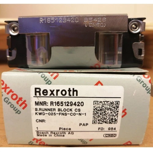 NEW REXROTH R165129420 RUNNER BLOCK BALL BEARING #AT - Picture 2 of 4