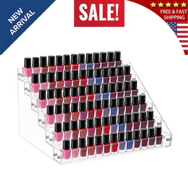Acrylic Nail Polish Holder 6 Tier Organizer Rack Holds Up To 60 Bottles For Sale Online Ebay