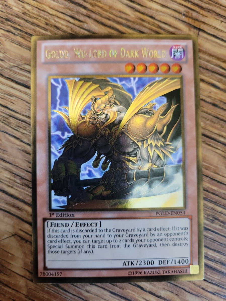 Goldd Wu Lord of Dark World 1st Edition Premium Holo Foil Rare Yugioh Card Gold Goldd Wu Lord of Dark World 1st Edition Premium Holo Foil Rare Yugioh Card Gold