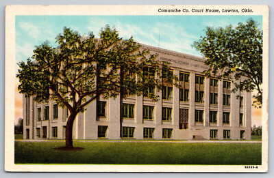 Vintage Postcard OK Lawton Comanche County Court House -529