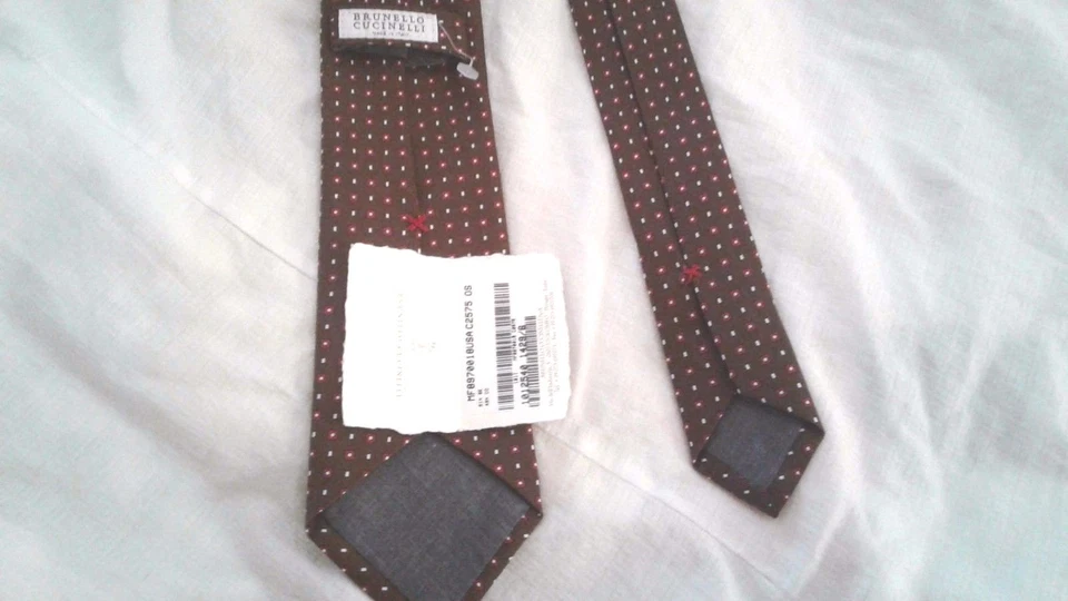  Corbata BRUNELLO CUCINELLI seda/algodón - HECHA EN ITALIA Foto 2 de 4