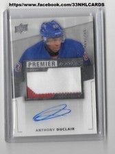2014-15 UPPER DECK PREMIER ANTHONY DUCLAIR PREMIER ROOKIES PATCH AUTO 86/299