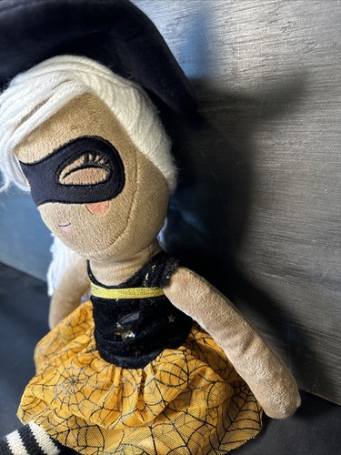 Cynthia Rowley Curious Witch Doll 20" Plush Stuffed Toy Halloween White Hair - Picture 8 of 16