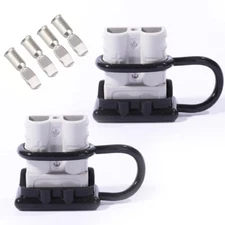 50A 6 AWG Battery Quick Connect/Disconnect (2 Pack) Wire Harness Plug Connector