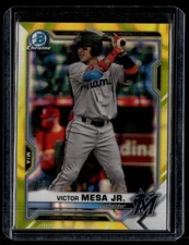 2021 BOWMAN CHROME YELLOW /75 LAVA VICTOR MESA JR MARLINS