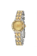 Bulova 98M34 Marine Star Date Gold  Silver Tone Stainless Women's Watch 325