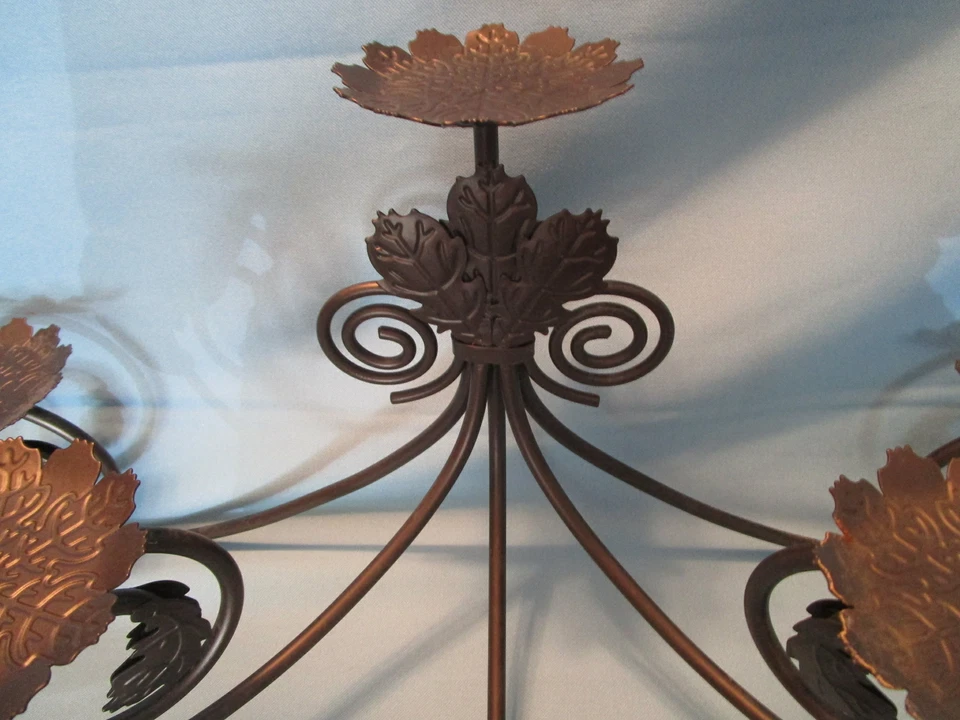 PORTAVELAS CHIMENEA METAL PARTYLITE (bronce) candelabro grande Foto 4 de 4