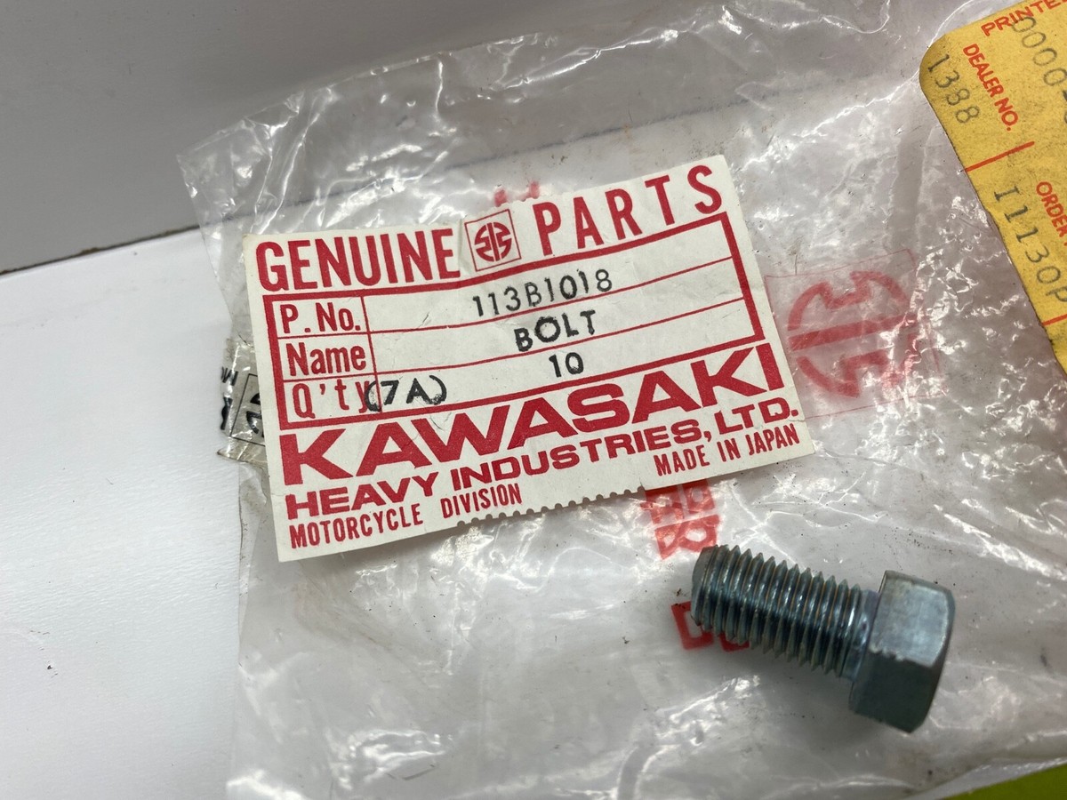 NOS Kawasaki 113B1018 Hex Head Bolt 10x18 KV MT1 KV75 KV 1971-80
