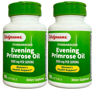 Evening Primrose Oil Women Health Wellness 1000mg 90 SOFTGELS-2Pack=180 SOFTGELS