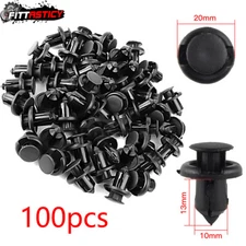 100 Pcs for Honda Bumper Clips 10mm Hood Fender Push Rivets Retainer Fasteners