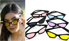 BLACK CAT EYE POLARIZED SUNGLASSES WITH COLOR LENS