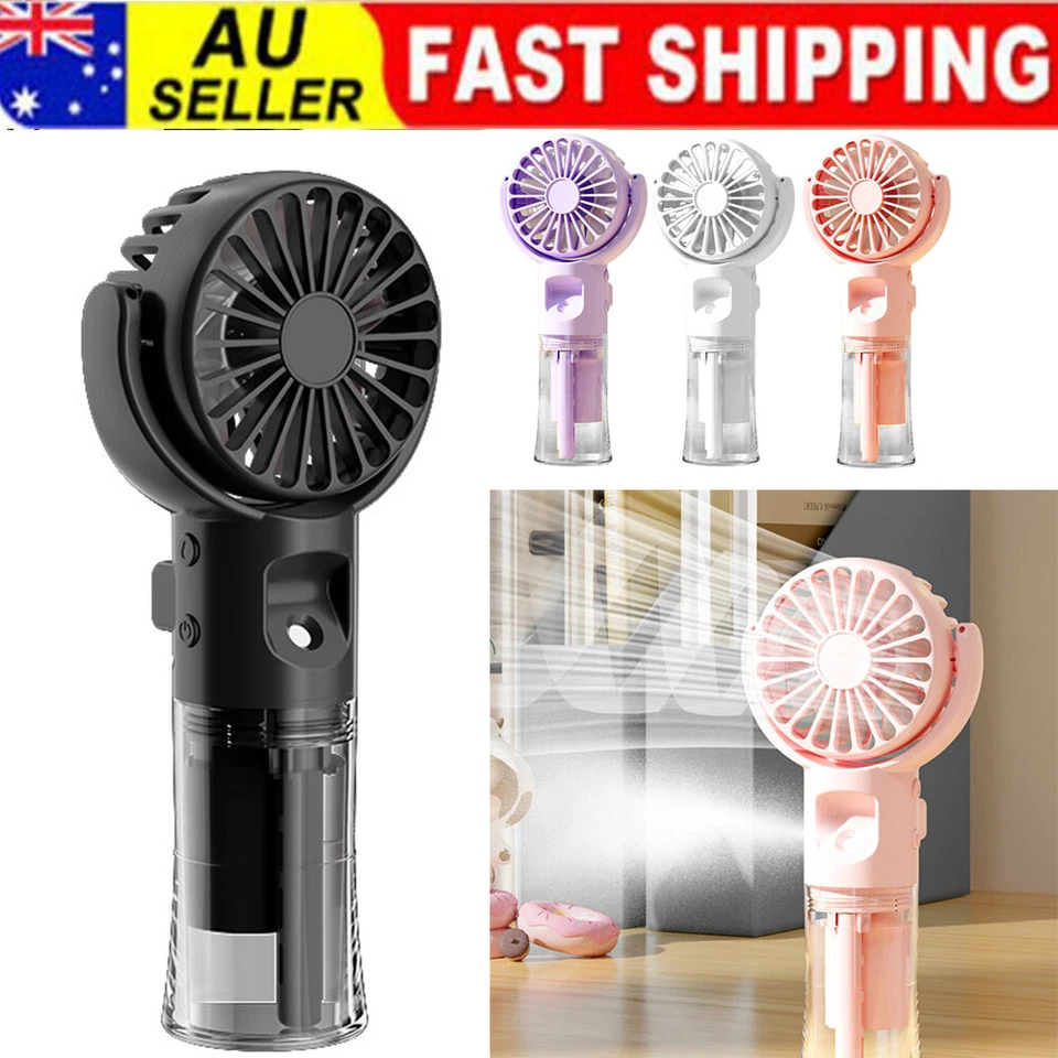 Portable Handheld Misting Fan Water Spray Fan 4 Adjustable-Speed Personal-Fan