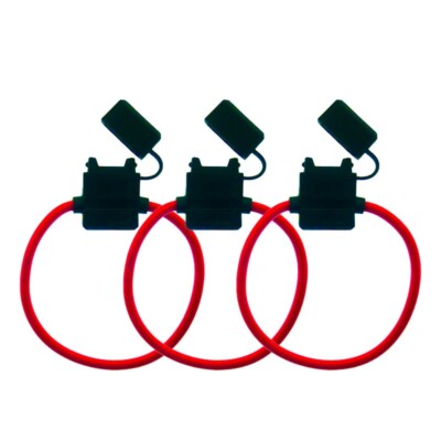 10 AWG inline fuse holder - 12 volt fuse holder suitable for 40A blade fuses
